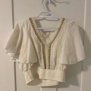 Anthropologie - Floreat cropped blouse